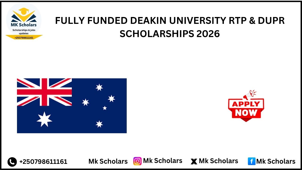 FULLY FUNDED DEAKIN UNIVERSITY RTP & DUPR SCHOLARSHIPS 2026